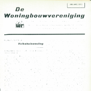 Tijdschrift voor Volkshuisvesting & Stedebouw 36e jaargang 7 - 8 juli - augustus 1955
