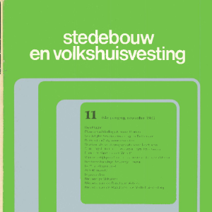 Stedebouw & Volkshuisvesting 64e jaargang 11 november 1983