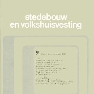 Stedebouw & Volkshuisvesting 65e jaargang 9 september 1984