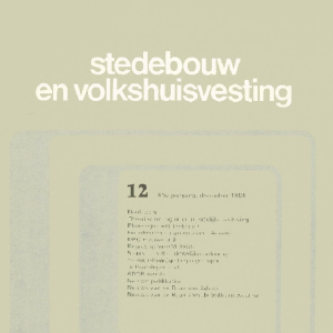 Stedebouw & Volkshuisvesting 65e jaargang 12 december 1984
