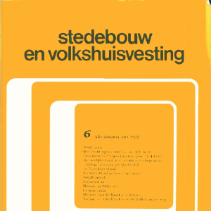 Stedebouw & Volkshuisvesting 66e jaargang 6 juni 1985