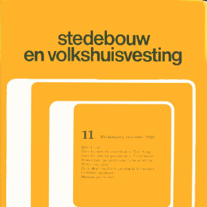 Stedebouw & Volkshuisvesting 66e jaargang 11 november 1985