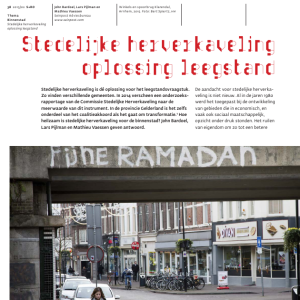 Stedelijke herverkaveling oplossing leegstand