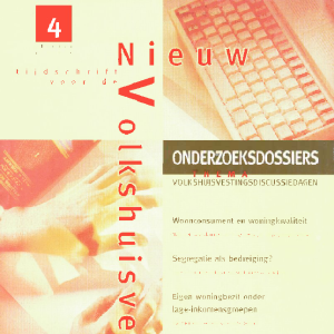 Tijdschrift voor de Volkshuisvesting 1e jaargang 4 oktober 1995