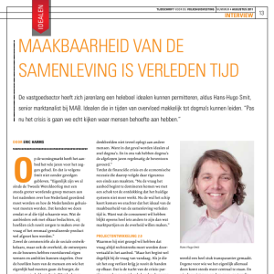 Maakbaarheid van de samenleving is verleden tijd