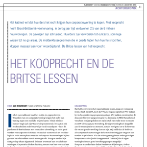 Het kooprecht en de Britse lessen