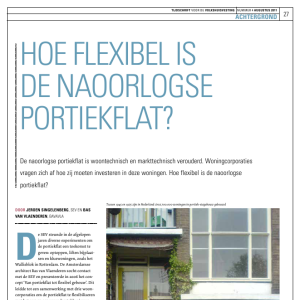Hoe flexibel is de naoorlogse portiekflat?