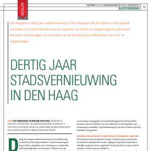 Dertig jaar stadsvernieuwing in Den Haag