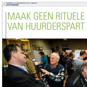 Maak geen rituele dans van huurdersparticipatie