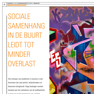 Sociale samenhang in de buurt leidt tot minder overlast