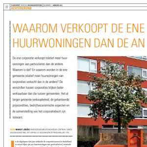Waarom verkoopt de ene corporatie meer huurwoningen dan de andere?