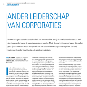 Ander leiderschap van corporaties