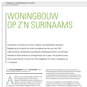 Woningbouw op z'n Surinaams