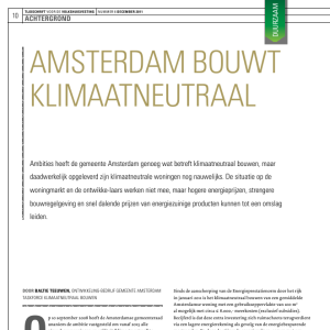 Amsterdam bouwt klimaatneutraal