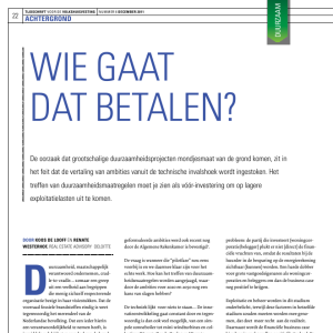 Wie gaat dat betalen?