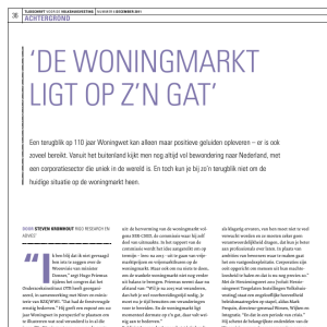 'De woningmarkt ligt op z'n gat'