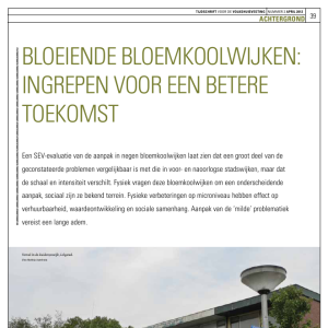 Bloeiende bloemkoolwijken: ingrepen voor een betere toekomst