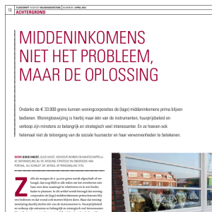 Middeninkomens niet het probleem, maar de oplossing
