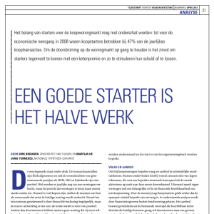 Een goede starter is het halve werk