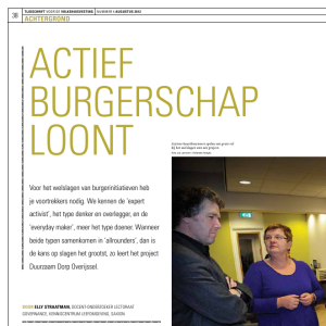 Actief burgerschap loont