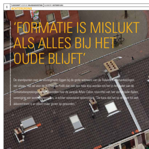 'Formatie is mislukt als alles bij het oude blijft'