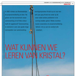 Wat kunnen we leren van kristal?