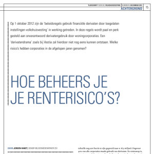 Hoe beheers je renterisico's?