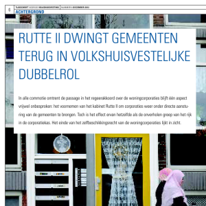 Rutte II dwingt gemeenten terug in volkshuisvestelijke dubbelrol