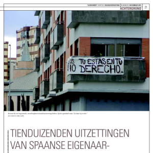 Tienduizend uitzettingen van Spaanse eigenaar-bewoners: een sociale ramp