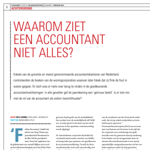 Waarom ziet een accountant niet alles?