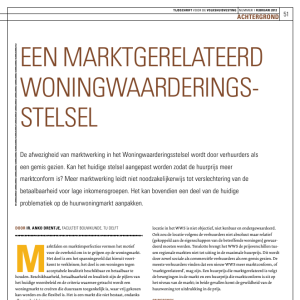 Een marktgerelateerd woningwaarderingsstelsel