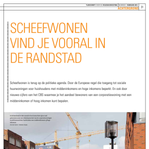Scheefwonen vind je vooral in de Randstad