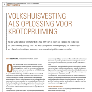 Volkshuisvesting als oplossing voor krotopruiming