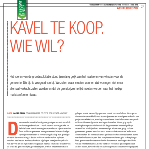 Kavel te koop. Wie wil?