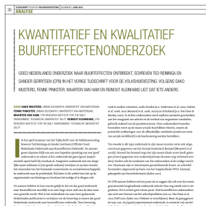 Kwantitatief en kwalitatief buurteffectenonderzoek