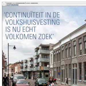 'Continuïteit in de volkshuisvesting is nu echt volkomen zoek'