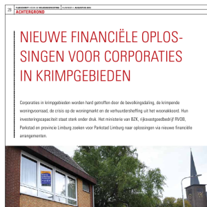 Nieuwe financiële oplossingen voor corporaties in krimpgebieden