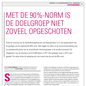 Met de 90%-norm is de doelgroep niet zoveel opgeschoten