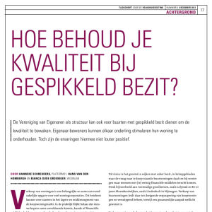 Hoe behoud je kwaliteit bij gespikkeld bezit?