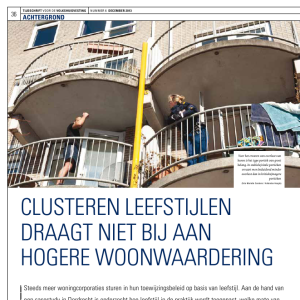 Clusteren leefstijlen draagt niet bij aan hogere woonwaardering