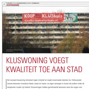 Kluswoning voegt kwaliteit toe aan stad