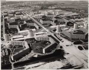 The-Bijlmermeer-on-an-aerial-photograph-ca.-1975-the-'city-of-the-future' Stadsarchief Adam